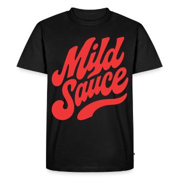 Script rétro de sauce sauvage - T-shirt Premium bio Homme - noir - Devant - Nico (187cm)