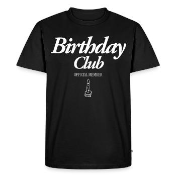 Anniversaire CLub - T-shirt Premium bio Homme - noir - Devant - Nico (187cm)