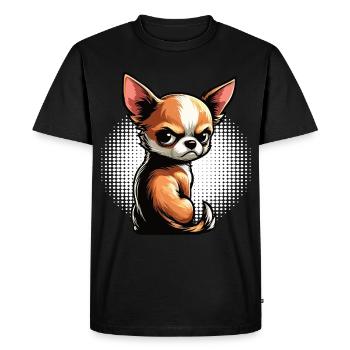 Chihuahua Chihuahua Propriétaire Chihuahuafan Chi Chis - T-shirt Premium bio Homme - noir - Devant - Nico (187cm)