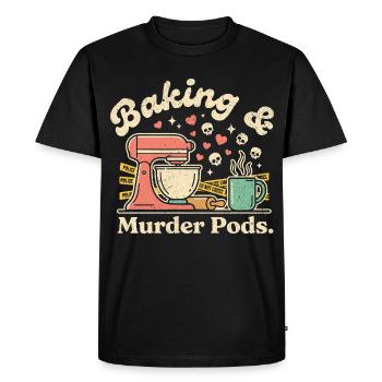 Pâtisserie et meurtre - T-shirt Premium bio Homme - noir - Devant - Nico (187cm)