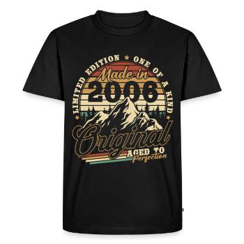 2006 Jahrgang Vintage Geburtstag Geschenk Retro - Men's Premium Organic T-Shirt - black - Front - Nico (187cm)