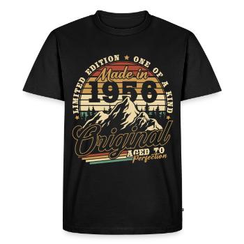1956 Vintage Vintage Birthday Gift Retro - Men's Premium Organic T-Shirt - black - Front - Nico (187cm)