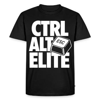 Ctrl Alt Elite Programmer - Men's Premium Organic T-Shirt - black - Front - Nico (187cm)