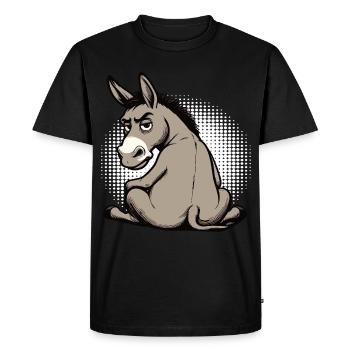Donkey Donkey Donkey Holder Muli Long-Eared Donkey Muli - Men's Premium Organic T-Shirt - black - Front - Nico (187cm)