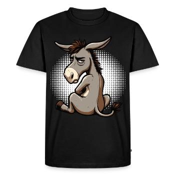 Donkey Donkey Donkey Holder Muli Long-Eared Donkey Muli - Men's Premium Organic T-Shirt - black - Front - Nico (187cm)