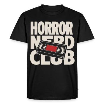 Club de nerds d’horreur VHS - T-shirt Premium bio Homme - noir - Devant - Nico (187cm)
