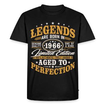 1966 Vintage Vintage Birthday Gift Retro - Men's Premium Organic T-Shirt - black - Front - Nico (187cm)