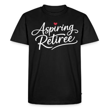 Aspirant retraité - T-shirt Premium bio Homme - noir - Devant - Nico (187cm)