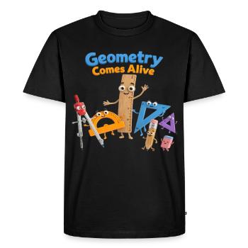 Géométrie prise en vie - T-shirt Premium bio Homme - noir - Devant - Nico (187cm)