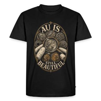 Collectionneur de pièces Numismatique, Collection de pièces - T-shirt Premium bio Homme - noir - Devant - Nico (187cm)