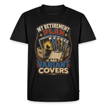 Comic Collector Retirement Plan Has Variant Covers - Men's Premium Organic T-Shirt - black - Front - Nico (187cm)