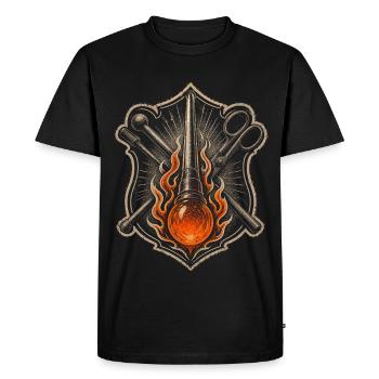 Glassblower - Men's Premium Organic T-Shirt - black - Front - Nico (187cm)