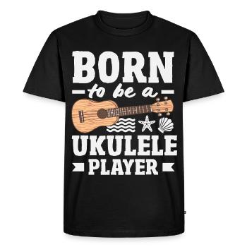 Funny Ukulele Designs and Sayings - Men's Premium Organic T-Shirt - black - Front - Nico (187cm)