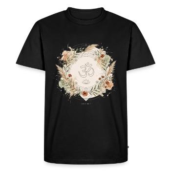 Om Lotus Mandala Yoga Boho Zen - T-shirt Premium bio Homme - noir - Devant - Nico (187cm)