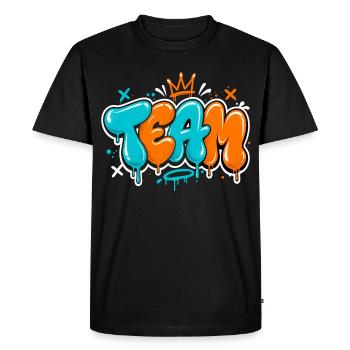 Équipe - T-shirt Premium bio Homme - noir - Devant - Nico (187cm)