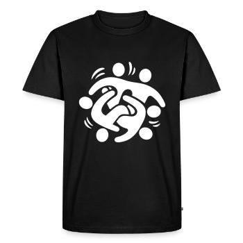 Orgie - Corps enlacés - T-shirt Premium bio Homme - noir - Devant - Nico (187cm)
