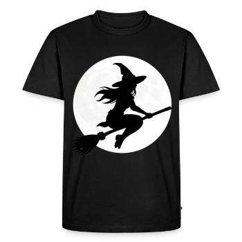 Cadeau du costume d’Halloween de la Sorcière Balai-Sorcière - T-shirt Premium bio Homme - noir - Devant - Nico (187cm)