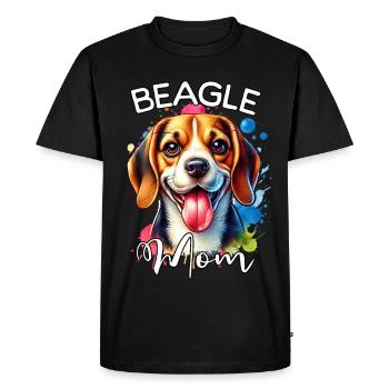 Maman Beagle - T-shirt Premium bio Homme - noir - Devant - Nico (187cm)