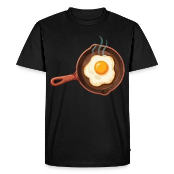 Petit-déjeuner Brunch drôle Café Pancake Nourriture Au bacon - T-shirt Premium bio Homme - noir - Devant - Nico (187cm)