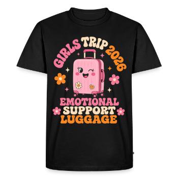 Girls Trip 2026 Emotional Support Luggage Saying - Men's Premium Organic T-Shirt - black - Front - Nico (187cm)