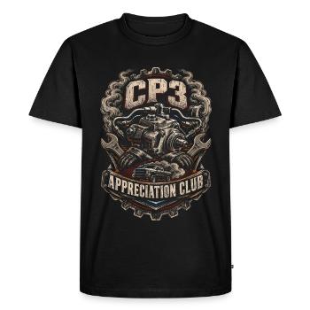 Club d’appréciation du charbon roulant CP3 - T-shirt Premium bio Homme - noir - Devant - Nico (187cm)