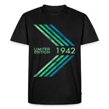 Édition limitée 1942 Anniversaire masculin - T-shirt Premium bio Homme - noir - Devant - Nico (187cm)
