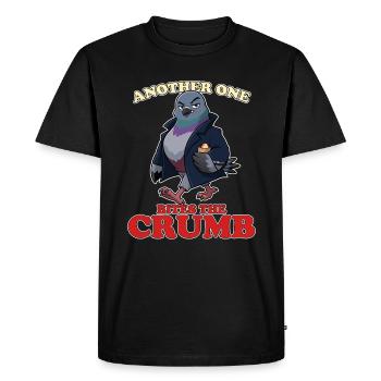 Un autre mord la miette, gangster pigeon drôle. - T-shirt Premium bio Homme - noir - Devant - Nico (187cm)