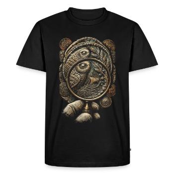 Collectionneur de pièces Numismatique, Collection de pièces - T-shirt Premium bio Homme - noir - Devant - Nico (187cm)