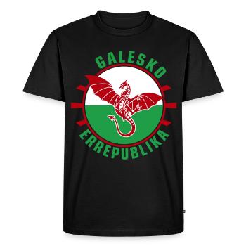 Galesko Errepublika - Welsh Republic - Men's Premium Organic T-Shirt - black - Front - Nico (187cm)