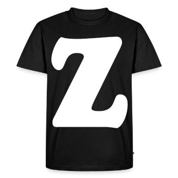 Large Z Style Print | Letter Z | Z Logo - Men's Premium Organic T-Shirt - black - Front - Nico (187cm)