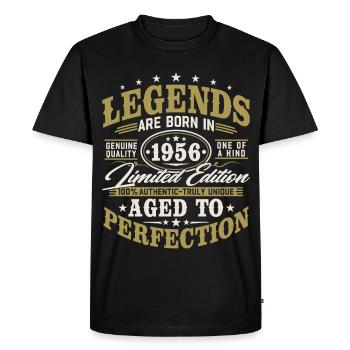 Cadeau d’anniversaire vintage vintage rétro de 1956 - T-shirt Premium bio Homme - noir - Devant - Nico (187cm)