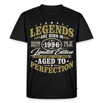 1996 Vintage Born Legends Vintage Birthday - Men's Premium Organic T-Shirt - black - Front - Nico (187cm)
