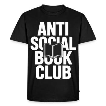 Anti Social Book Club - Men's Premium Organic T-Shirt - black - Front - Nico (187cm)