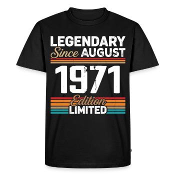 Légendaire Depuis Août 1971 Vintage Rétro - T-shirt Premium bio Homme - noir - Devant - Nico (187cm)