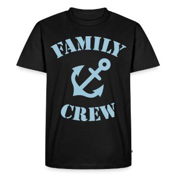 Family Crew (Anchor / Ship's Crew / Sky Blue) - Men's Premium Organic T-Shirt - black - Front - Nico (187cm)