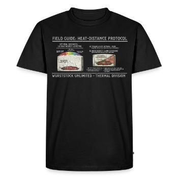 Protocole de distance de chaleur pour saucisse - T-shirt Premium bio Homme - noir - Devant - Nico (187cm)