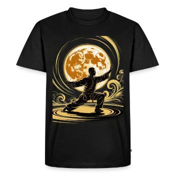 Tai Chi Zen Meditation – Chi Qigong Training - Men's Premium Organic T-Shirt - black - Front - Nico (187cm)