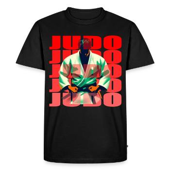 Judo - Men's Premium Organic T-Shirt - black - Front - Nico (187cm)