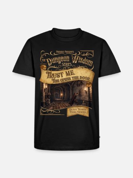 Das öffnet die Tür - Männer Premium Bio T-Shirt - Schwarz