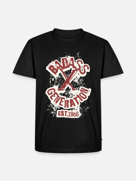 Badass Generation X 1966 - Men's Premium Organic T-Shirt - black