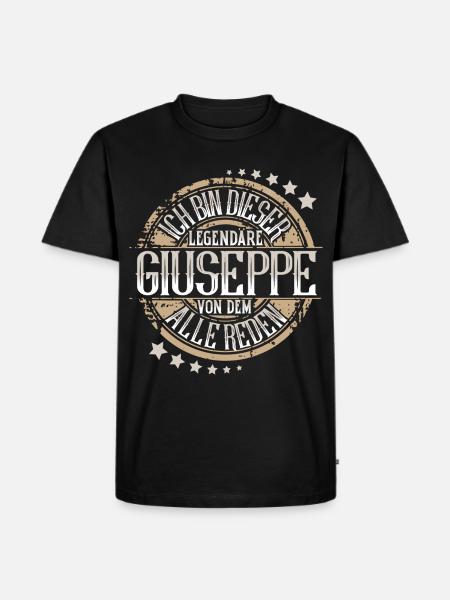 Giuseppe - Männer Premium Bio T-Shirt - Schwarz