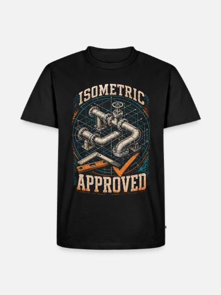 Rohrleger Rohrleitungsbauer Isometric Approved - Männer Premium Bio T-Shirt - Schwarz
