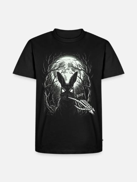 Skelettboop, gruselig, niedlich, Hasen, Goth, - Männer Premium Bio T-Shirt - Schwarz
