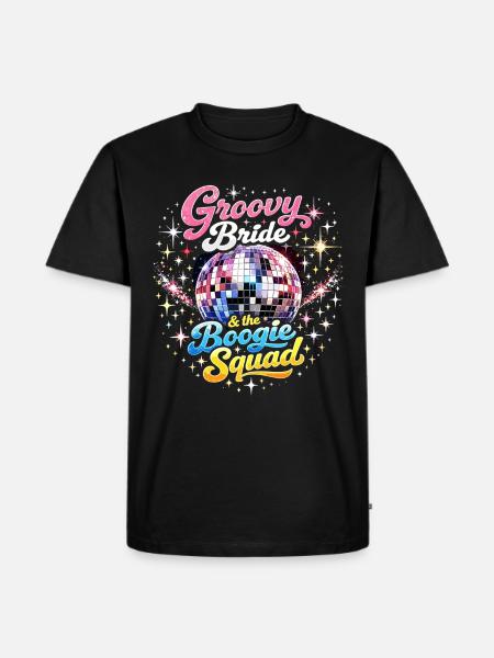 Groovy Bride & Boogie Squad JGA Diskokugel - Männer Premium Bio T-Shirt - Schwarz