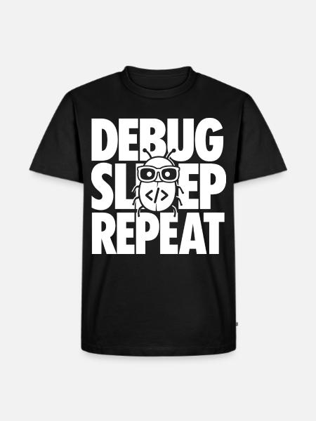 Debugging Programmierer Spruch für IT Nerds - Männer Premium Bio T-Shirt - Schwarz