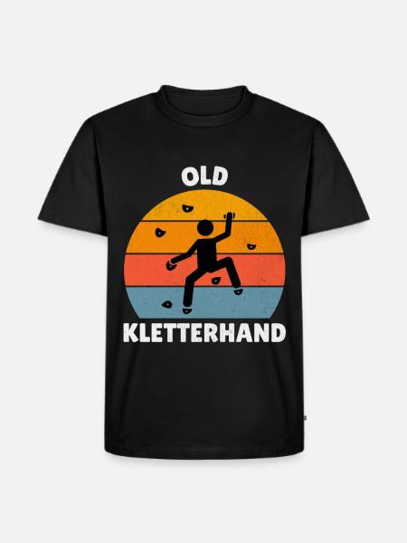 Old Kletterhand - Männer Premium Bio T-Shirt - Schwarz