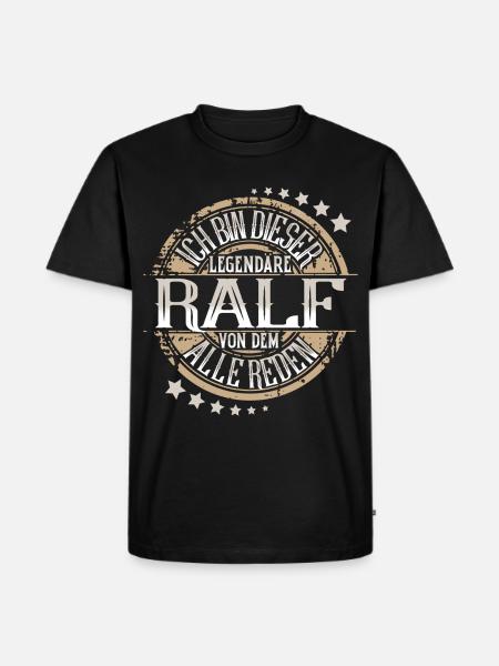 Ralf - Männer Premium Bio T-Shirt - Schwarz