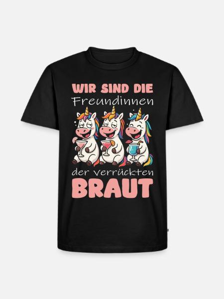 JGA Braut Einhorn Junggesellinnenabschied - Männer Premium Bio T-Shirt - Schwarz