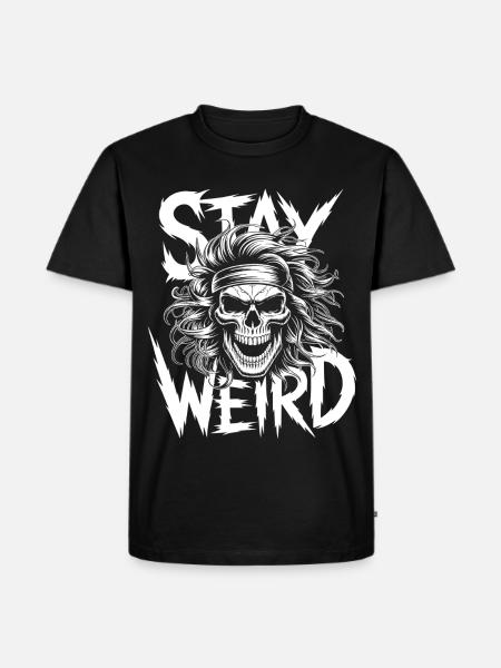 Stay Weird Vibes - Männer Premium Bio T-Shirt - Schwarz