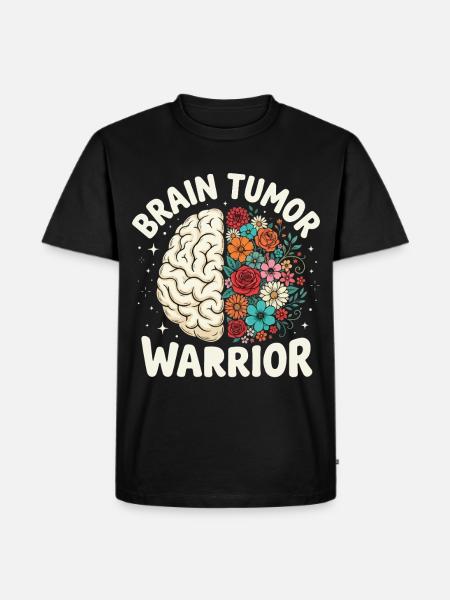 Gehirnkrieger Blumenpracht - Männer Premium Bio T-Shirt - Schwarz